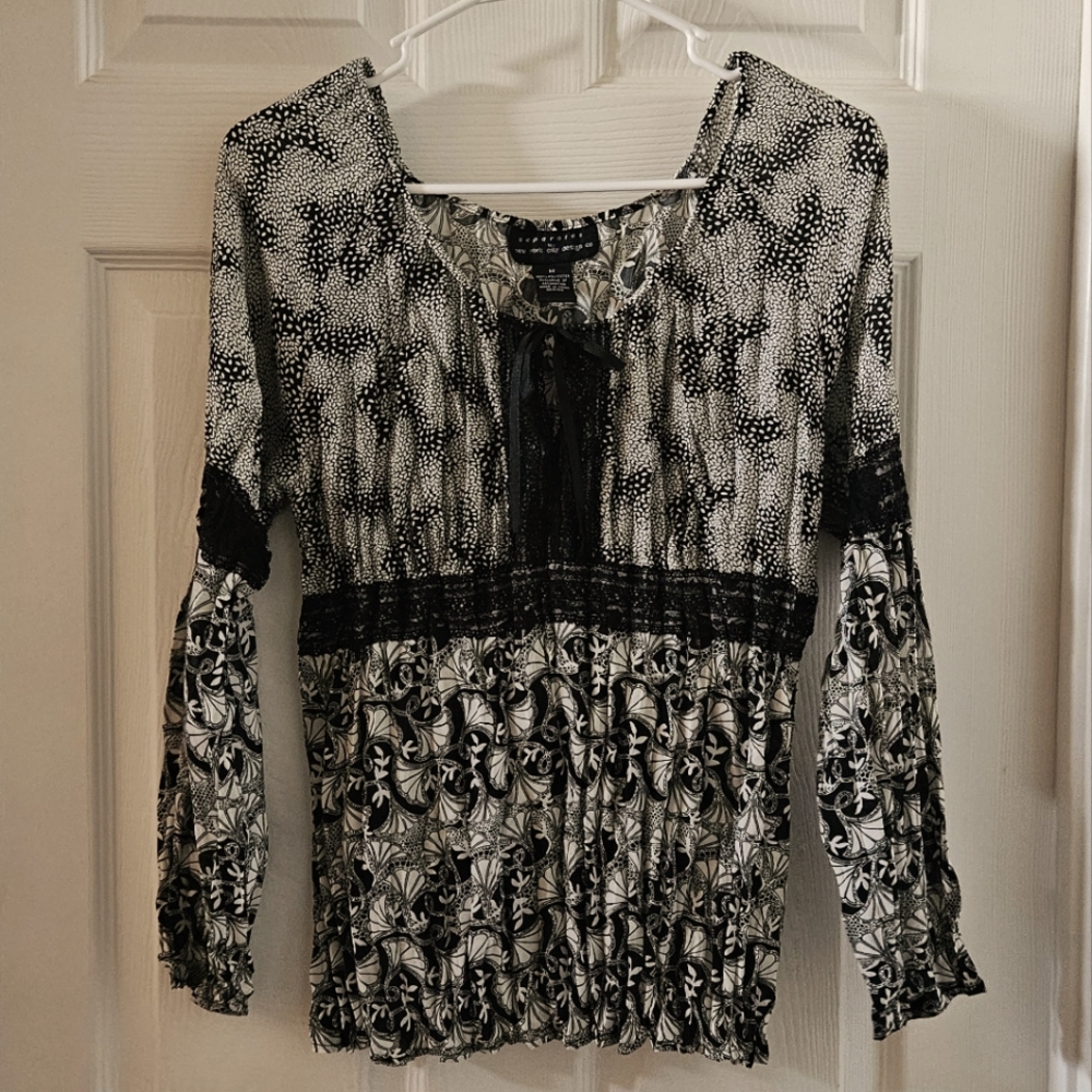 Separates by New York City by Design Nearly Sheer Bohemian Blouse